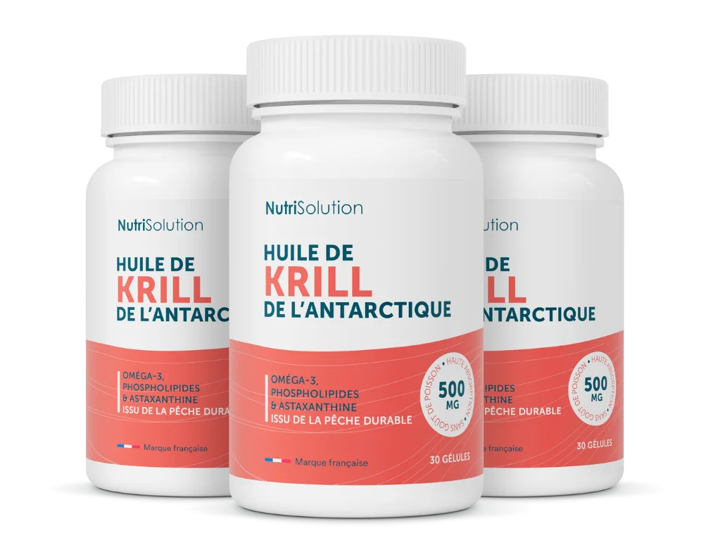 Flacon d'Huile de Krill Antarctique NutriSolution Oméga-3